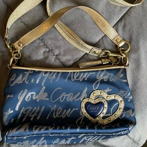 Authentic Navy/Gold Coach purse